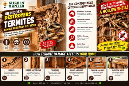 Kitchen Hunter Termite Repellent Spray 100ml for Wooden Furniture, Doors & Cabinets | Wood Protection Spray